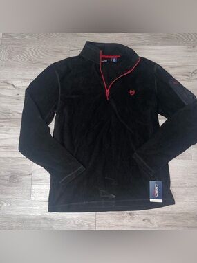 Chaps Sweater 1/4 Zip Fleece M Collegiate Preppy Athleisure Smart Pullover